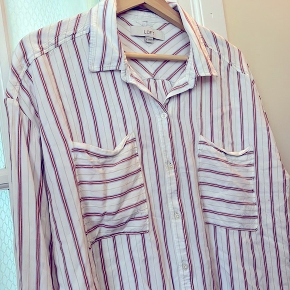 Loft Striped Button Down - Picture 3 of 7